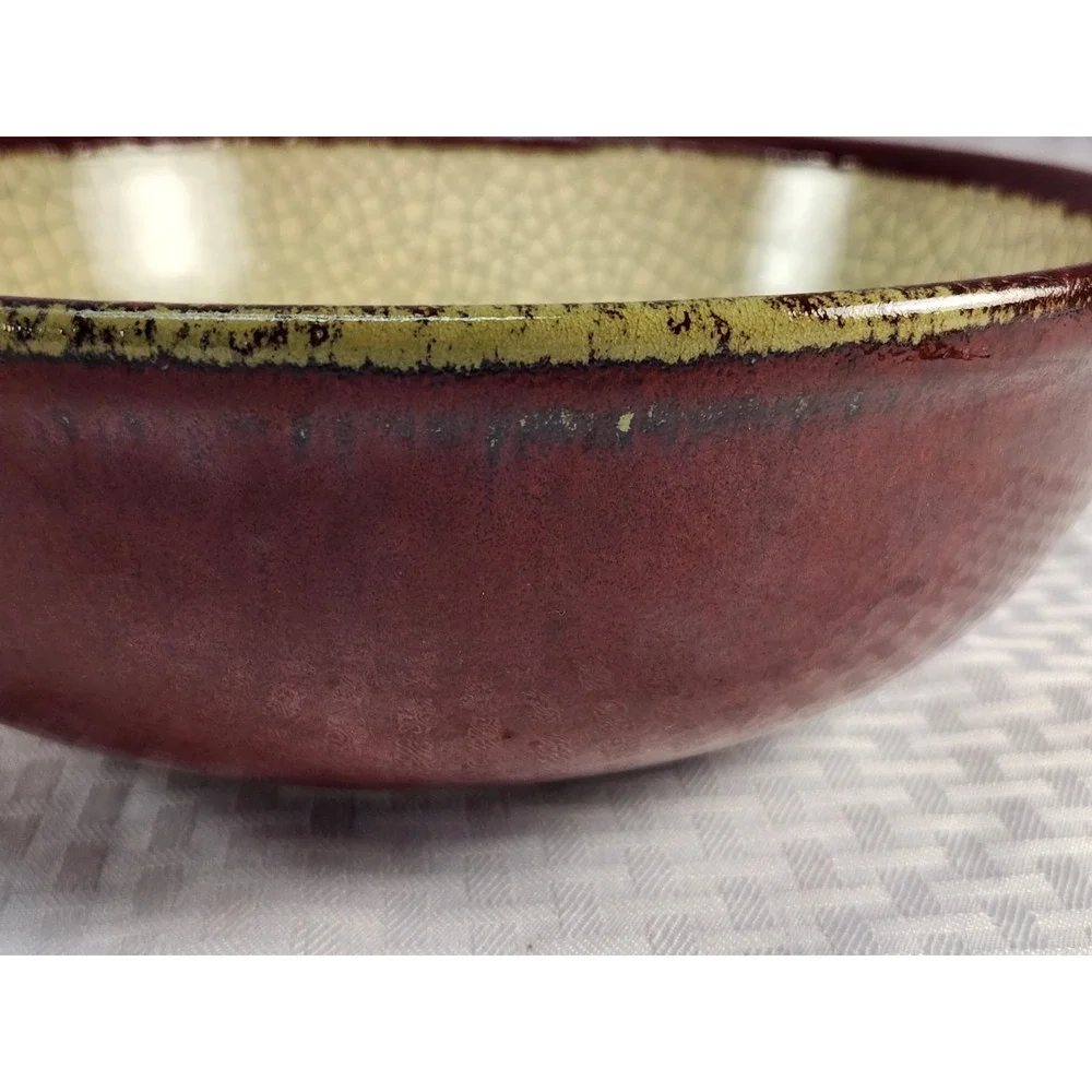 PIER 1 Stoneware Crackle Large Serving Bowl / Decor 10 1/4